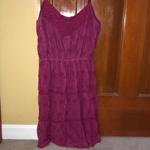 burgundy/pink lace dress